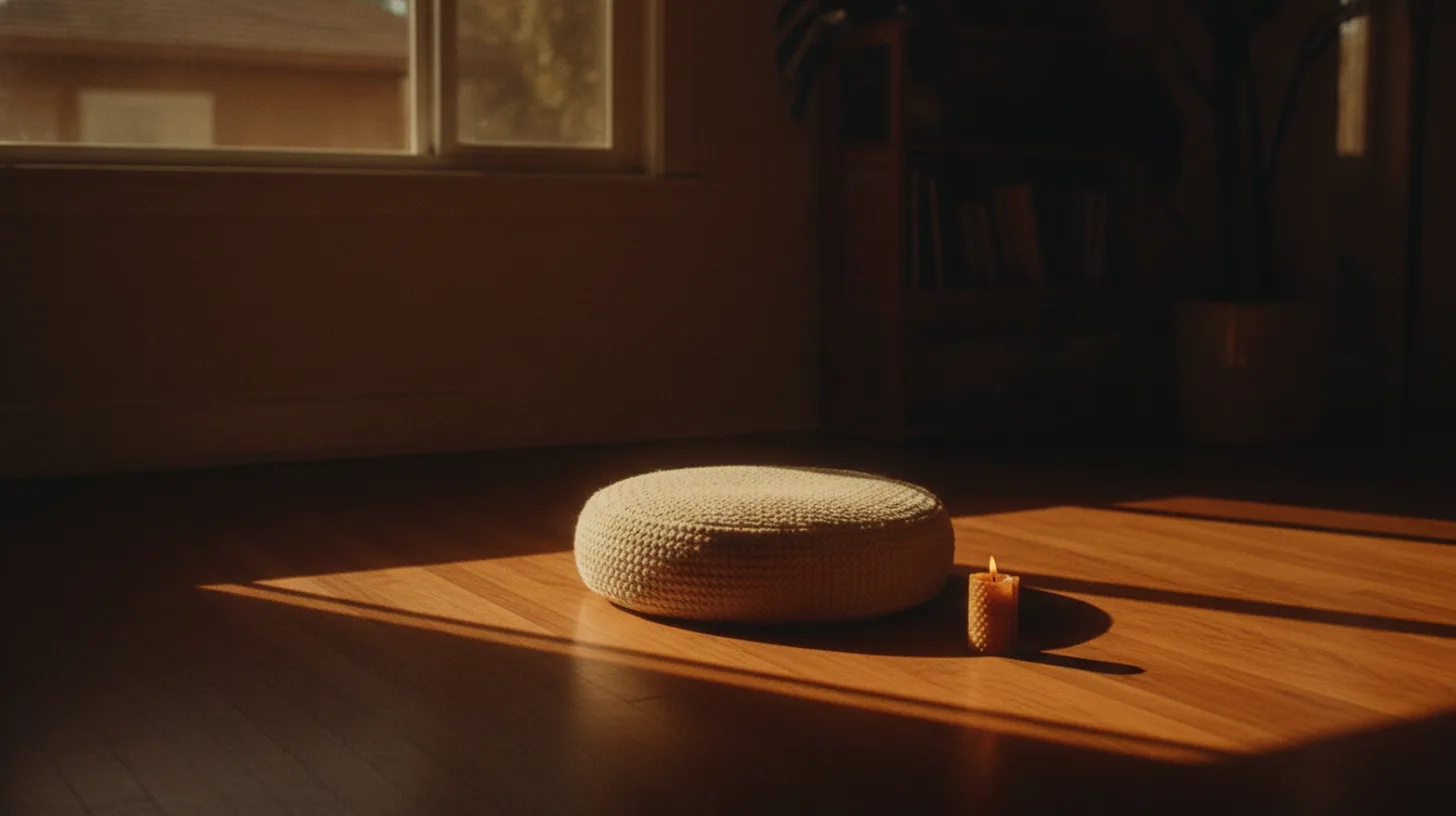 Person sitting peacefully by a sunlit window practicing mindfulness meditation