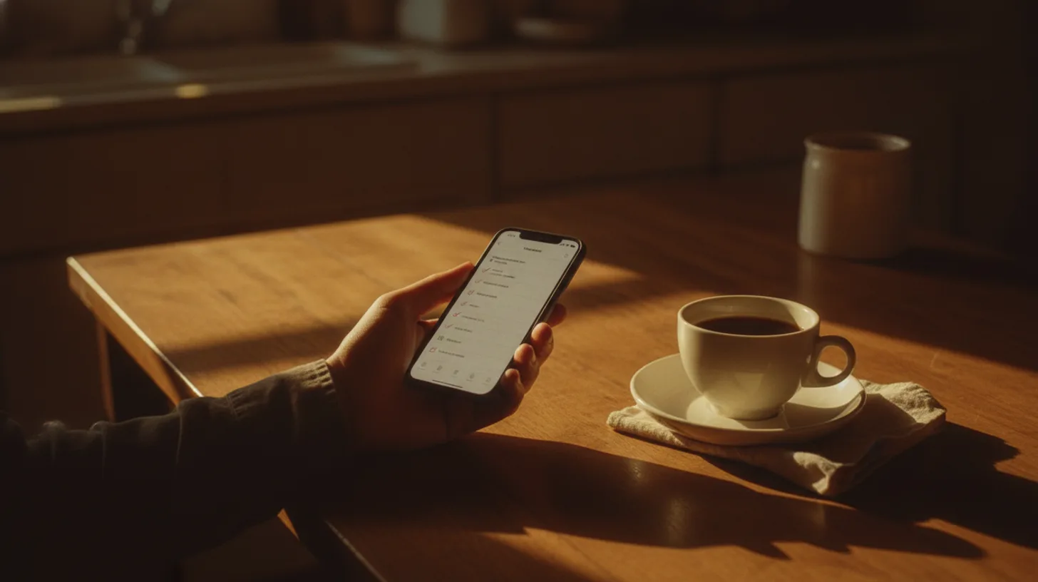 Morning light streaming through a window onto an open journal with a pen, suggesting quiet reflection and readiness